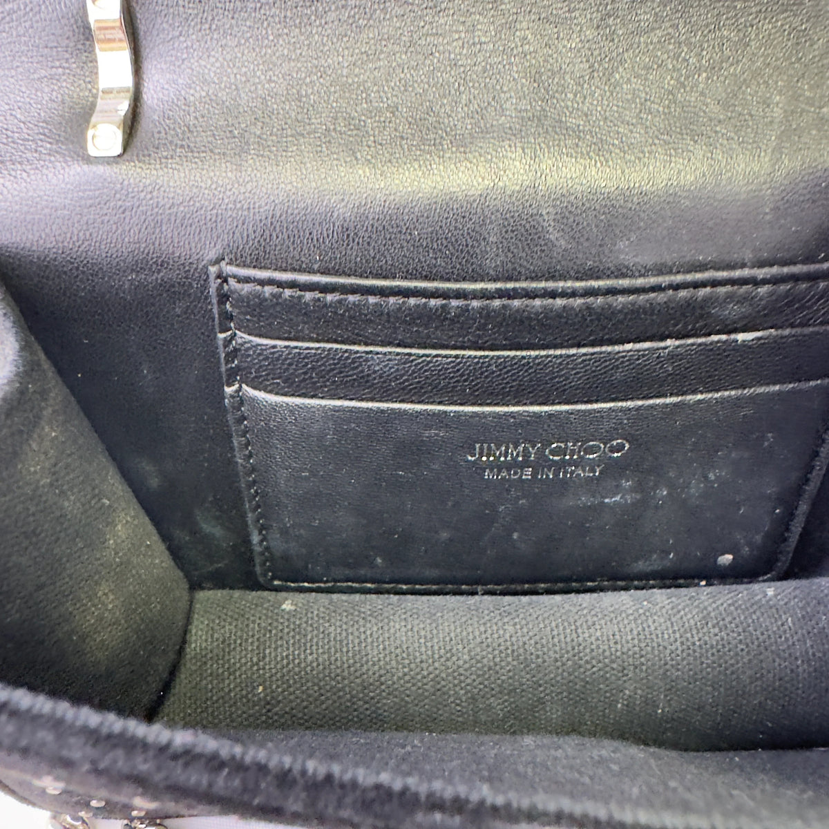 Jimmy Choo Studded Crossbody Bag Black - Lost Designer