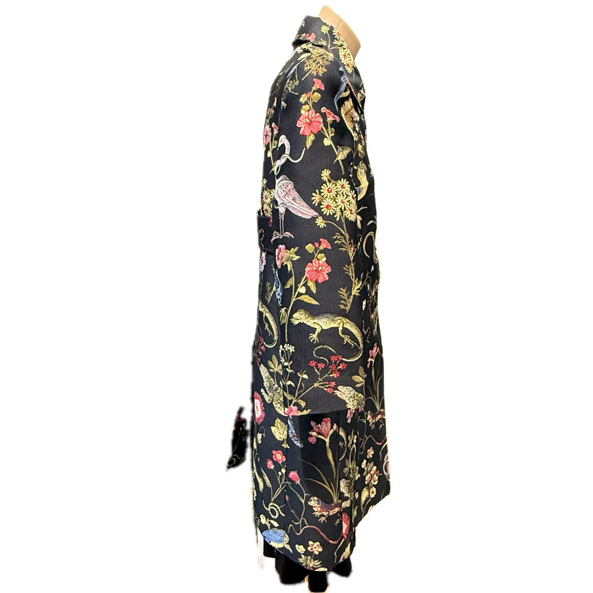 Red Valentino Bird Print Coat Jacket In Nero/rosso size 38 - Lost Designer