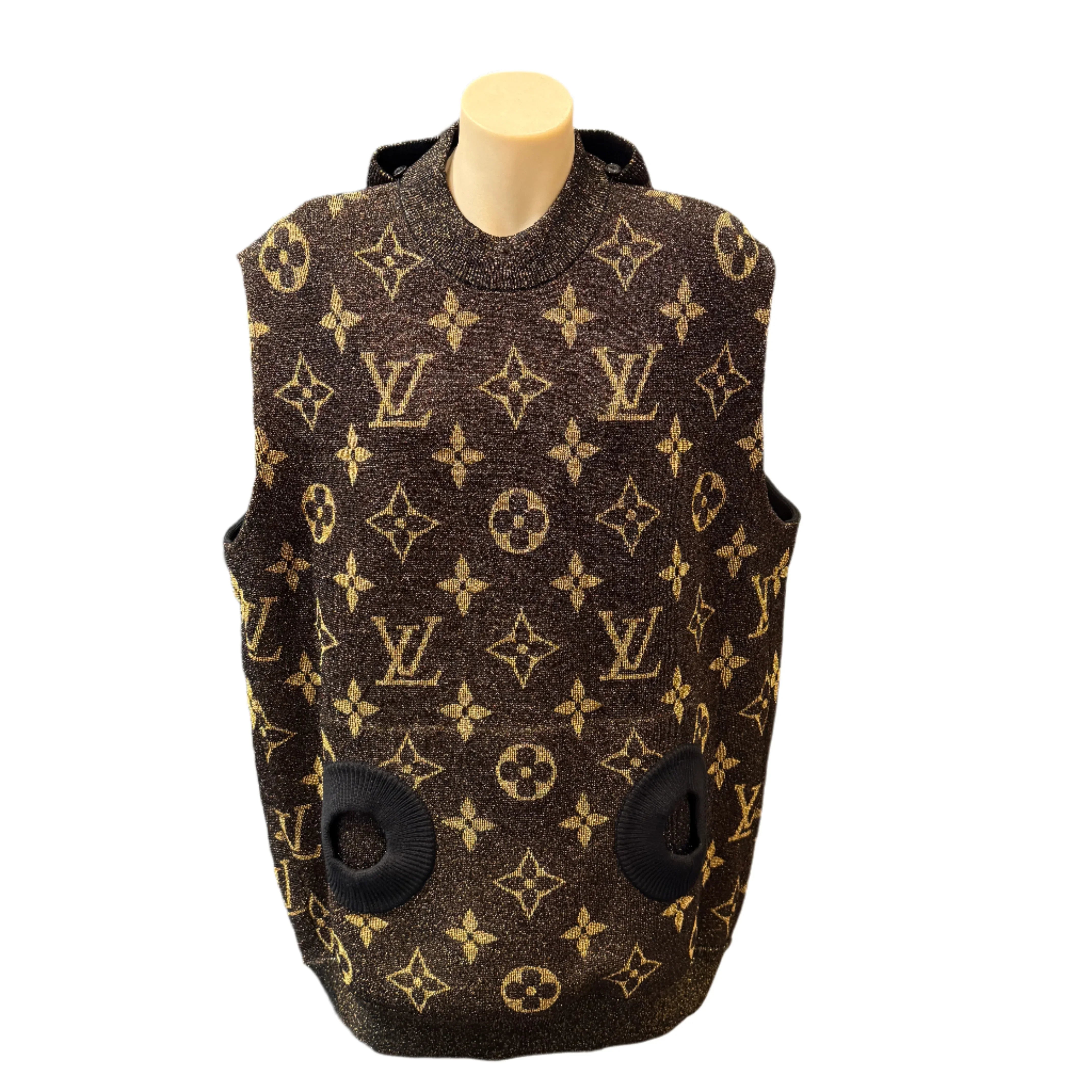 Louis Vuitton Monogram Lurex Hooded Vest Women's Small - Lost Designer