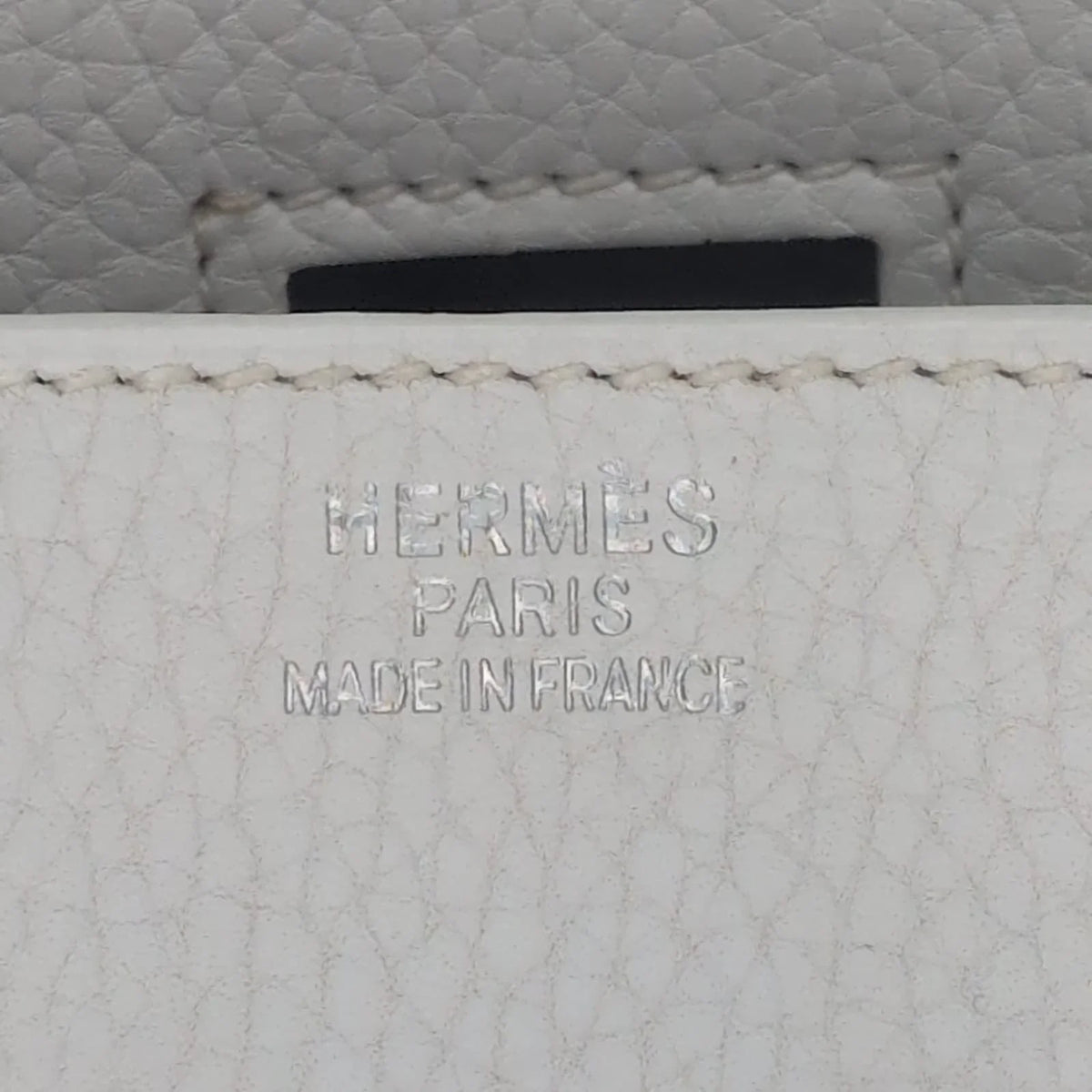 Hermès Birkin Shoulder 42 White Etoupe Clemence Palladium Hardware □J Stamp - Lost Designer