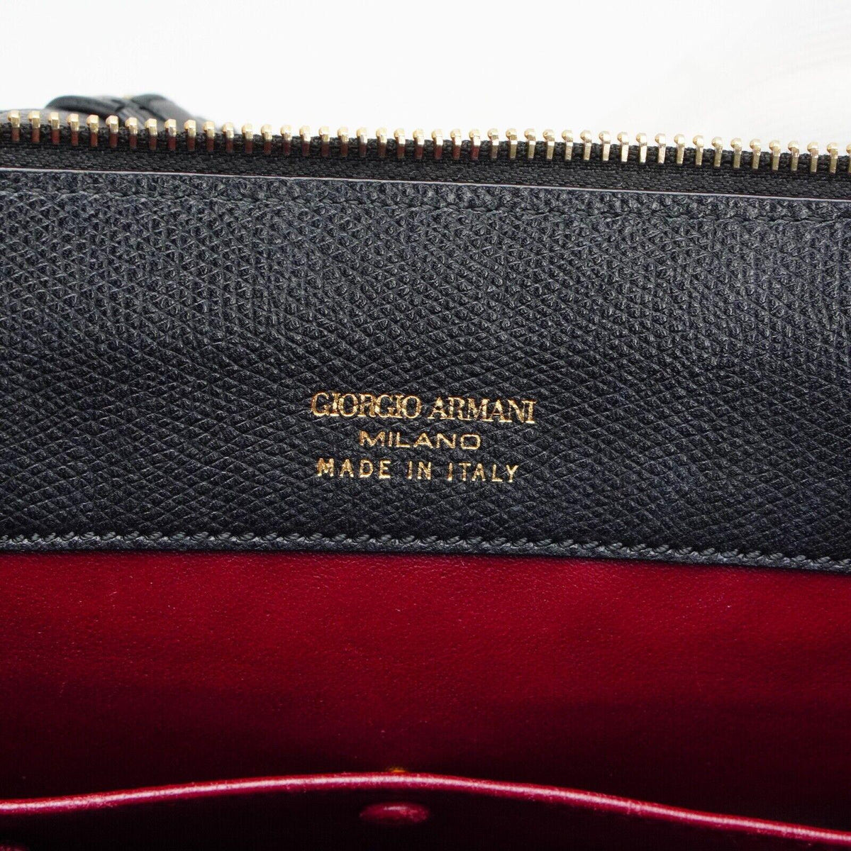 Giorgio Armani Square Leather Bag Black - Lost Designer