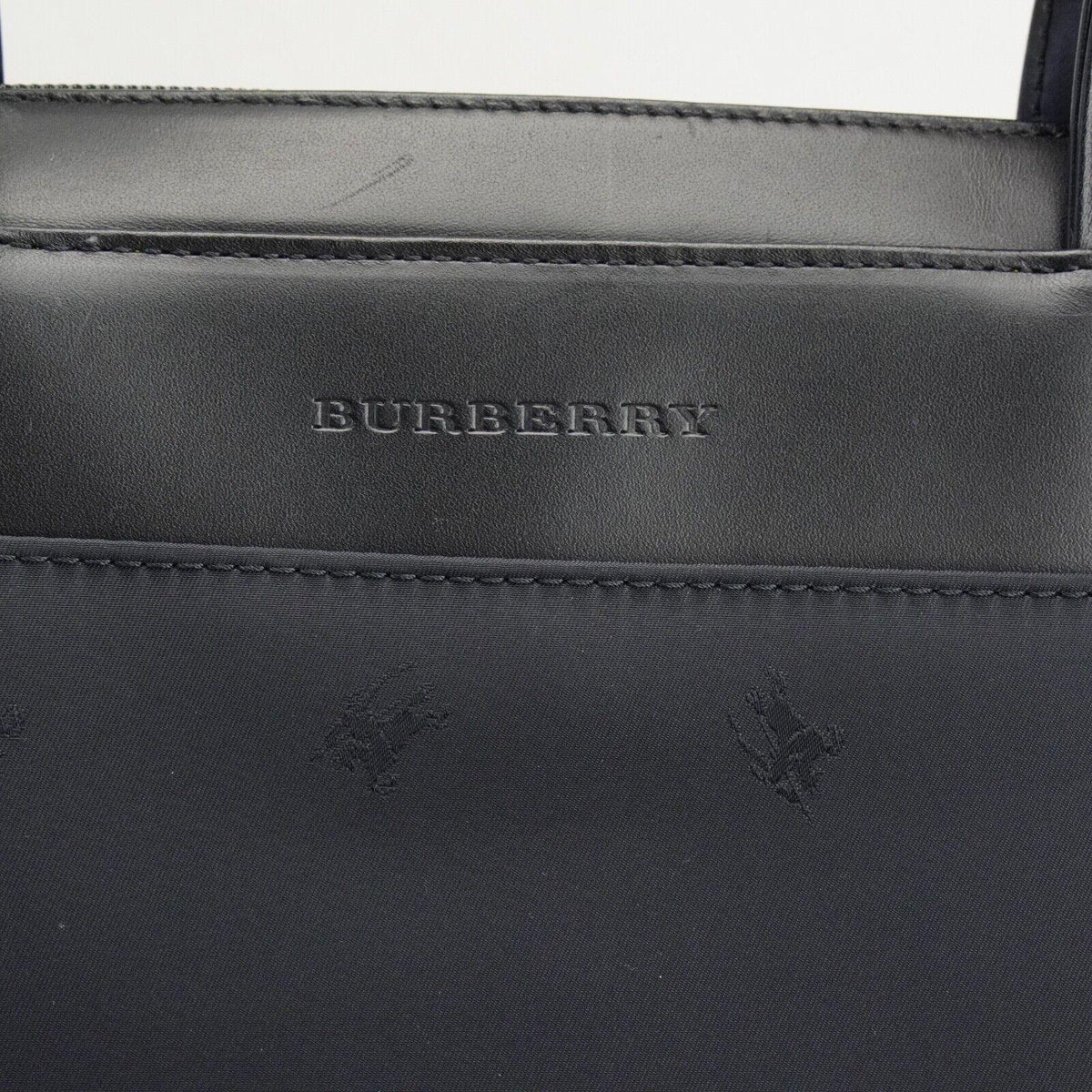 Burberry Nylon x Leather Checked Bag Black - Lost Designer