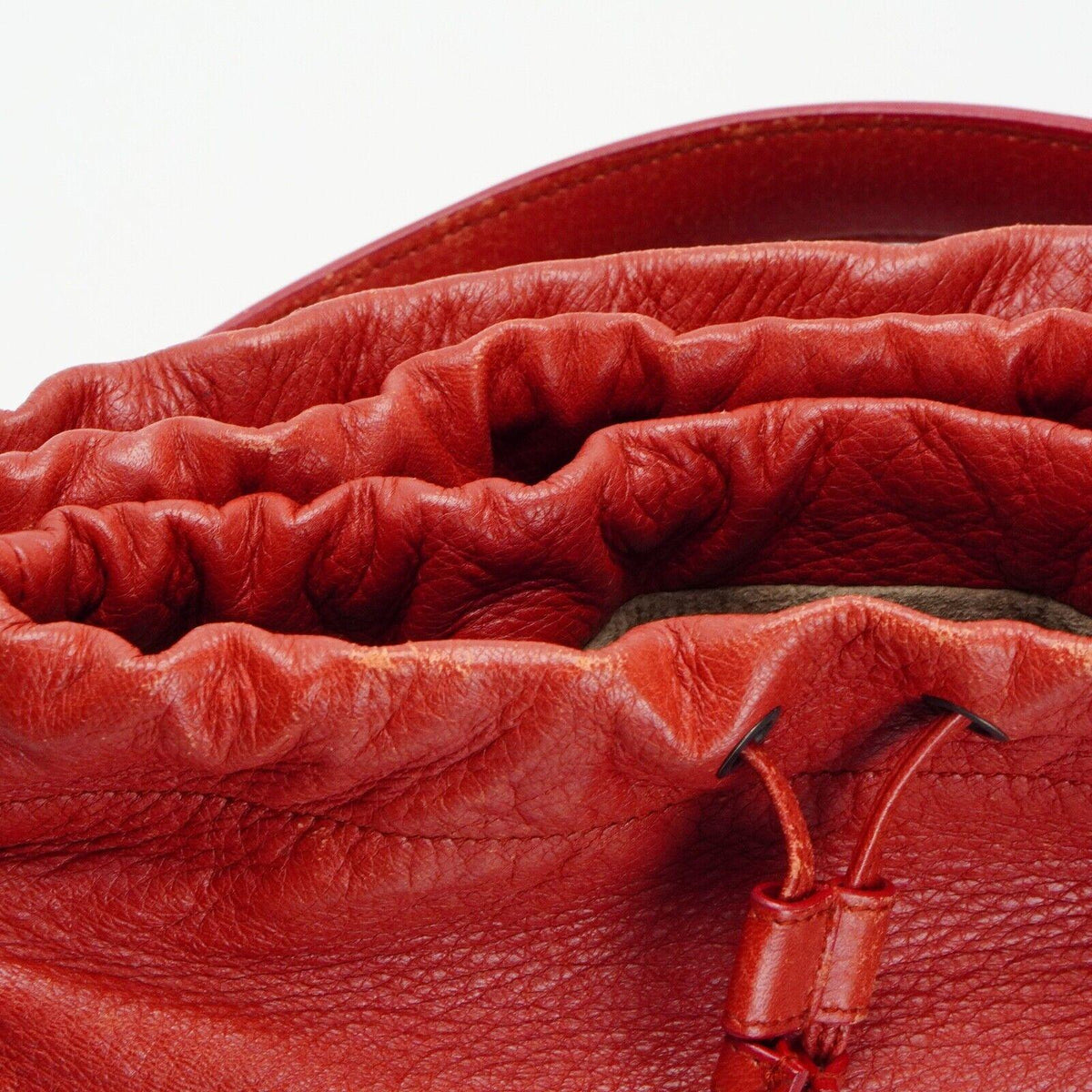 Bottega Veneta Double Drawstring Handbag Red - Lost Designer