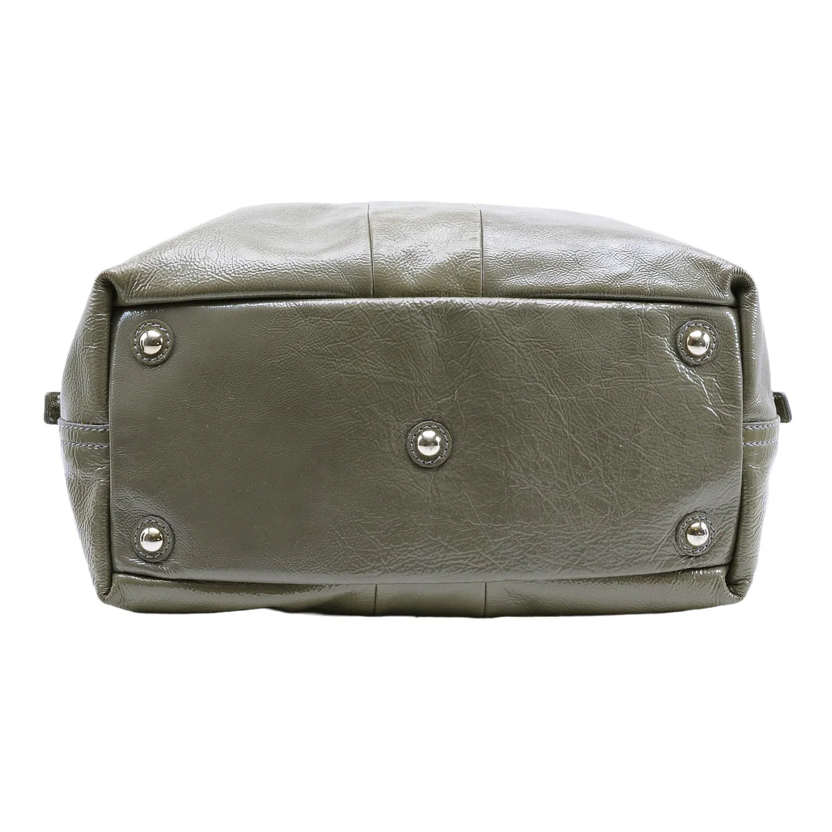 Saint Laurent Easy Patent Leather Boston Bag Olive - Lost Designer