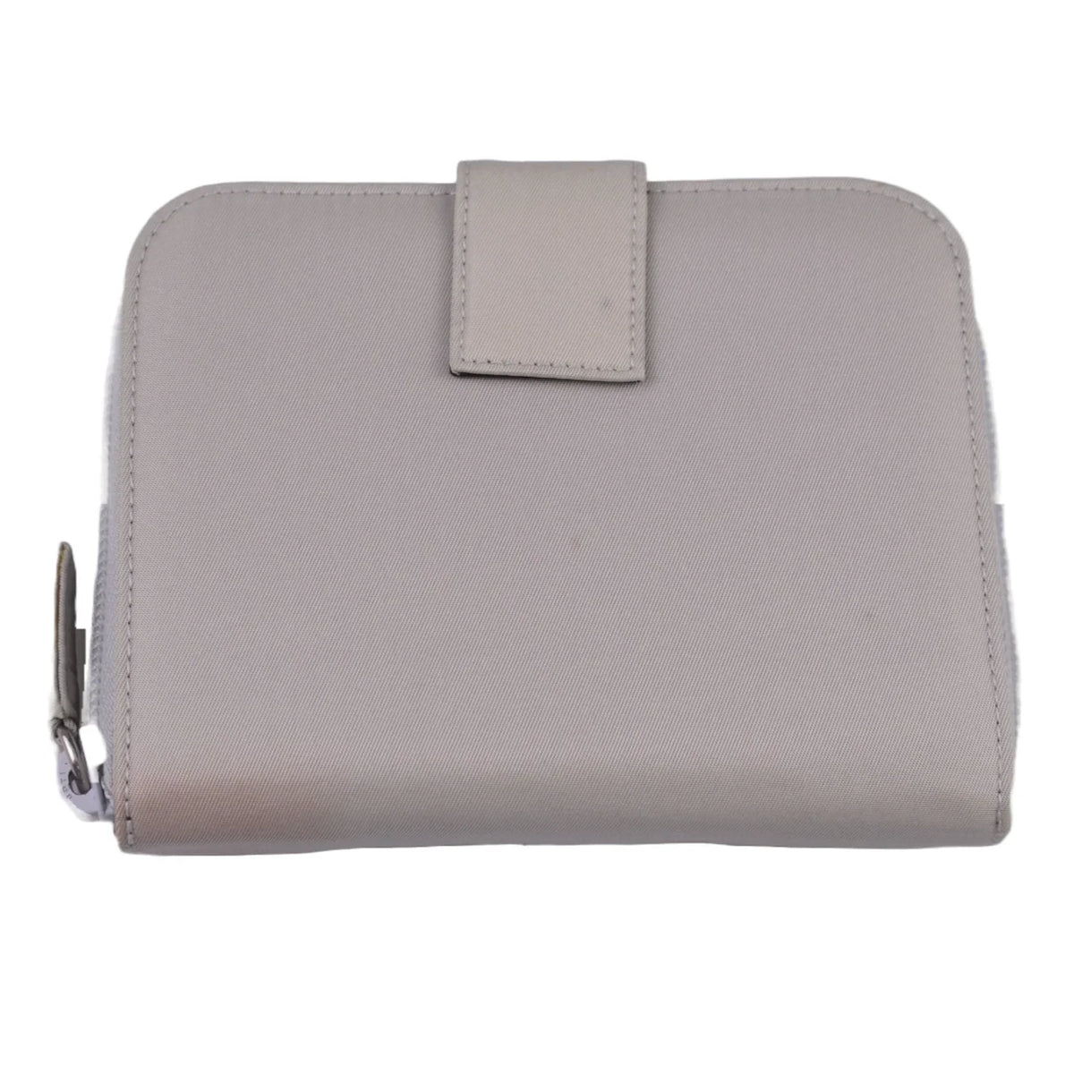 Prada Tessuto Nylon Zip Fold Wallet Grey - Lost Designer