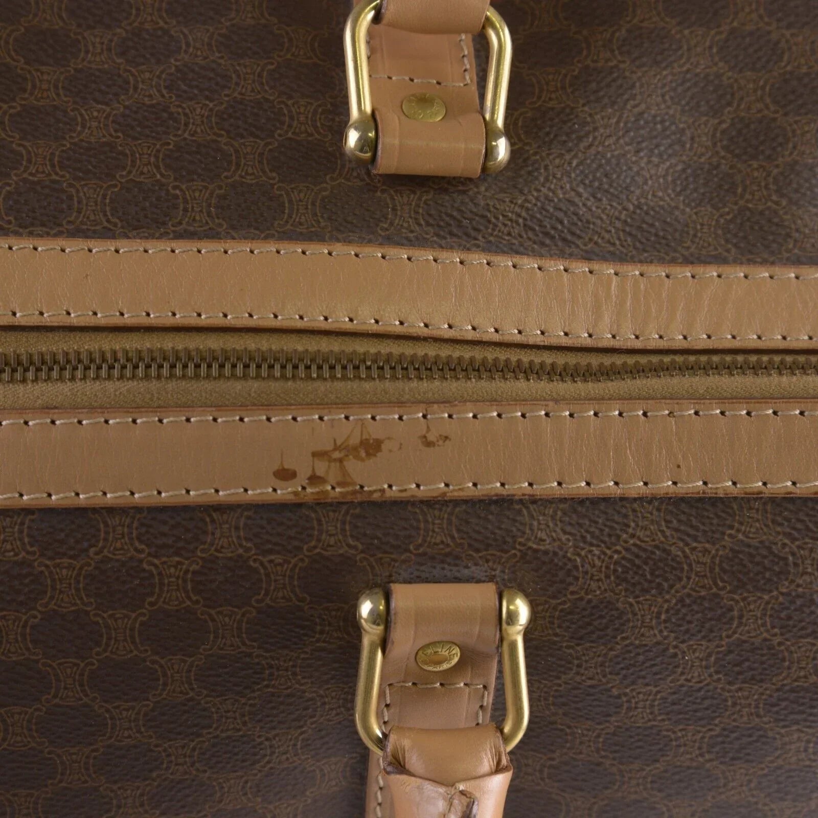 Celine Macadam Travel Boston Bag Brown - Lost Designer