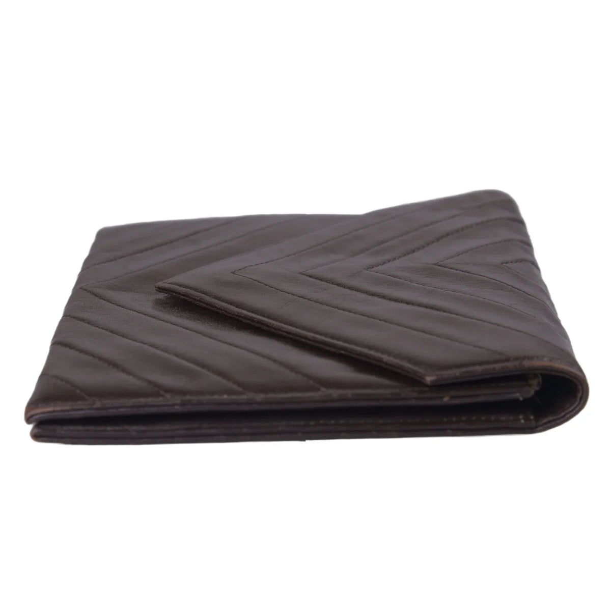 Saint Laurent Leather Clutch Bag Brown - Lost Designer