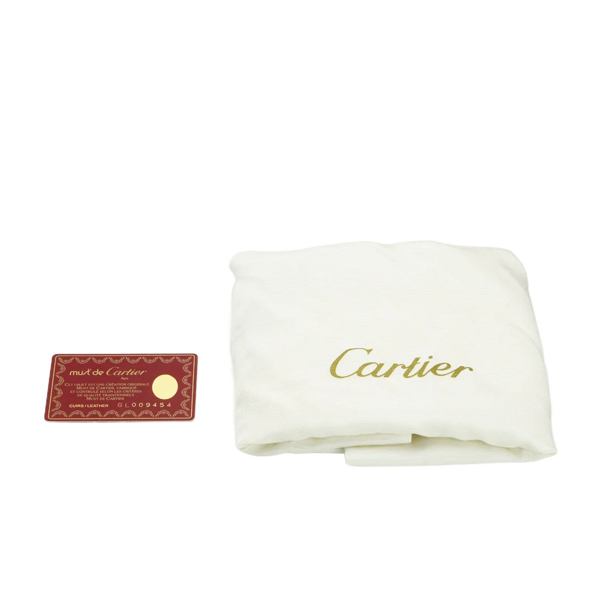 Cartier Leather Rounder Handbag Burgundy - Lost Designer