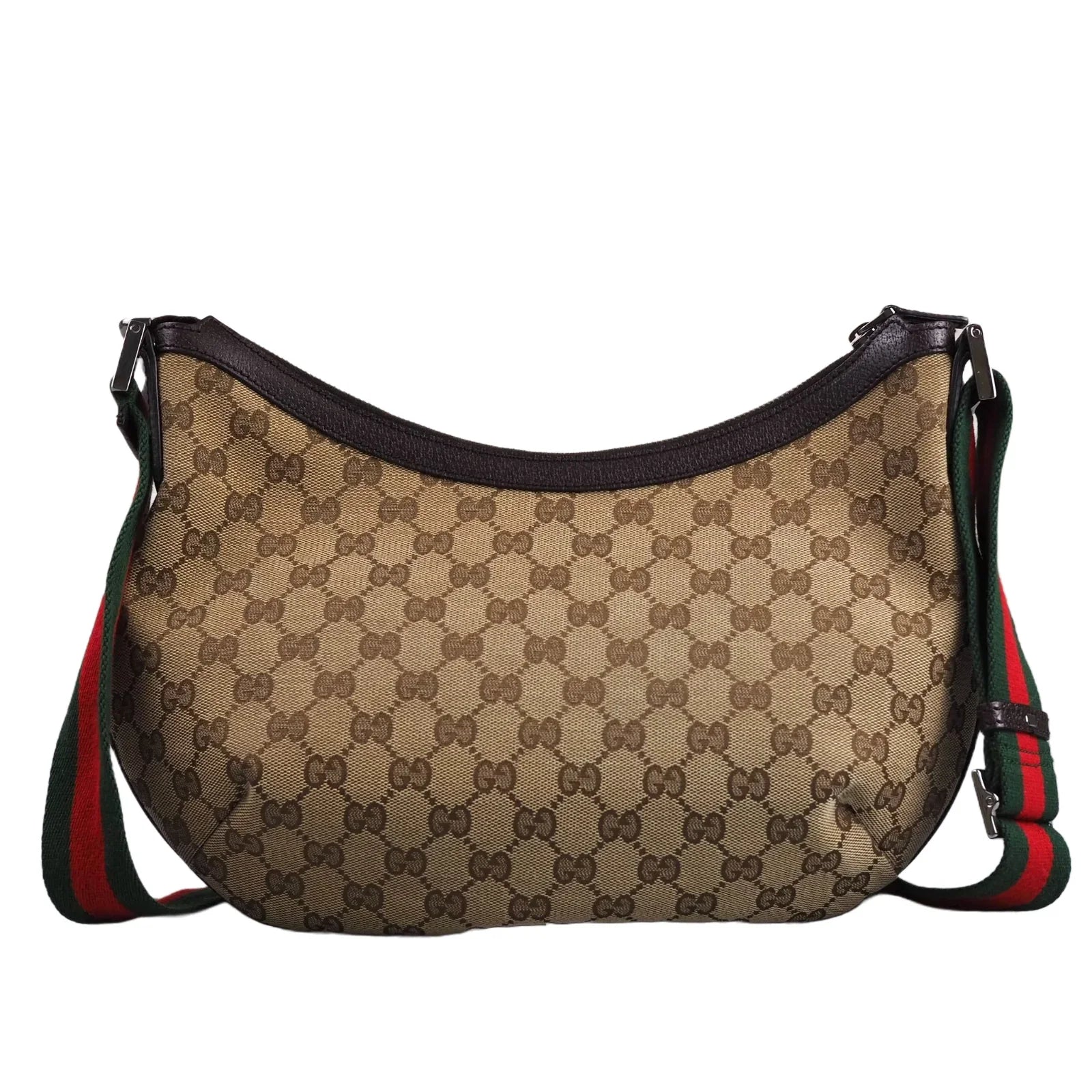 Gucci Crossbody Canvas Shoulder Bag Brown - Lost Designer