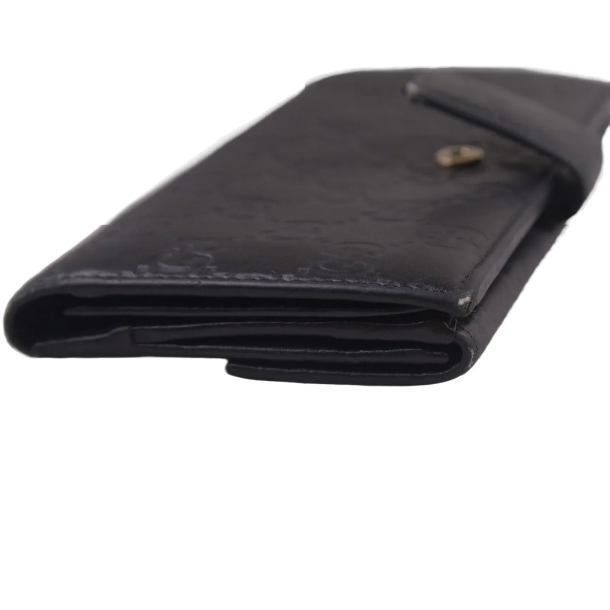 Gucci Black Continental Leather Wallet - Lost Designer