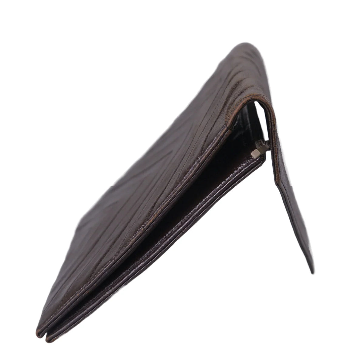 Saint Laurent Leather Clutch Bag Brown - Lost Designer