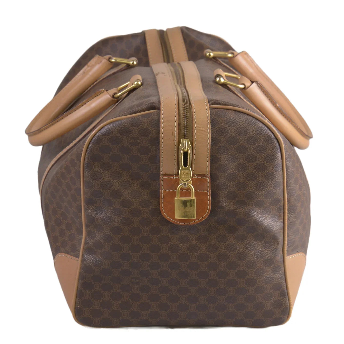 Celine Macadam Travel Boston Bag Brown - Lost Designer