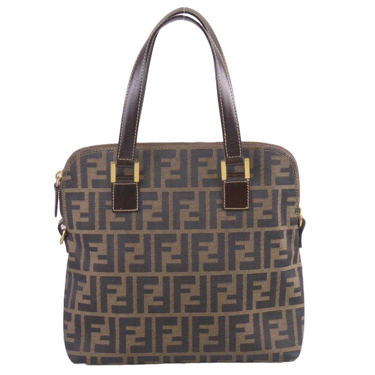 Fendi FF Zucca Monogram Handbag Tobacco - Lost Designer