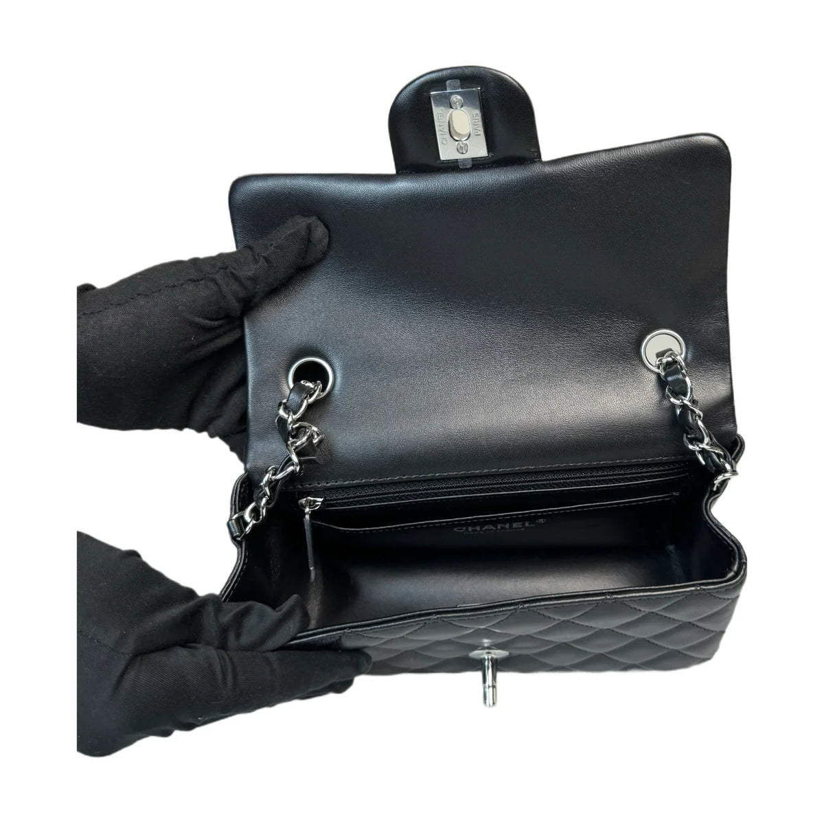 Chanel Mini Classic Flap Crossbody Bag Brand New Black - Lost Designer
