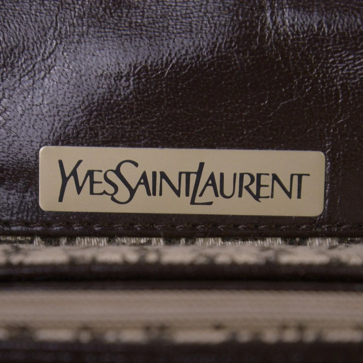 Saint Laurent Leather Clutch Bag Brown - Lost Designer